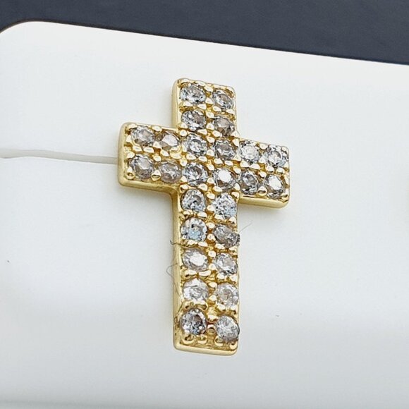 "14K Gold Plated 925 sterling silver luxury CZ Earring, RJUS2112 - Picture 7 of 11